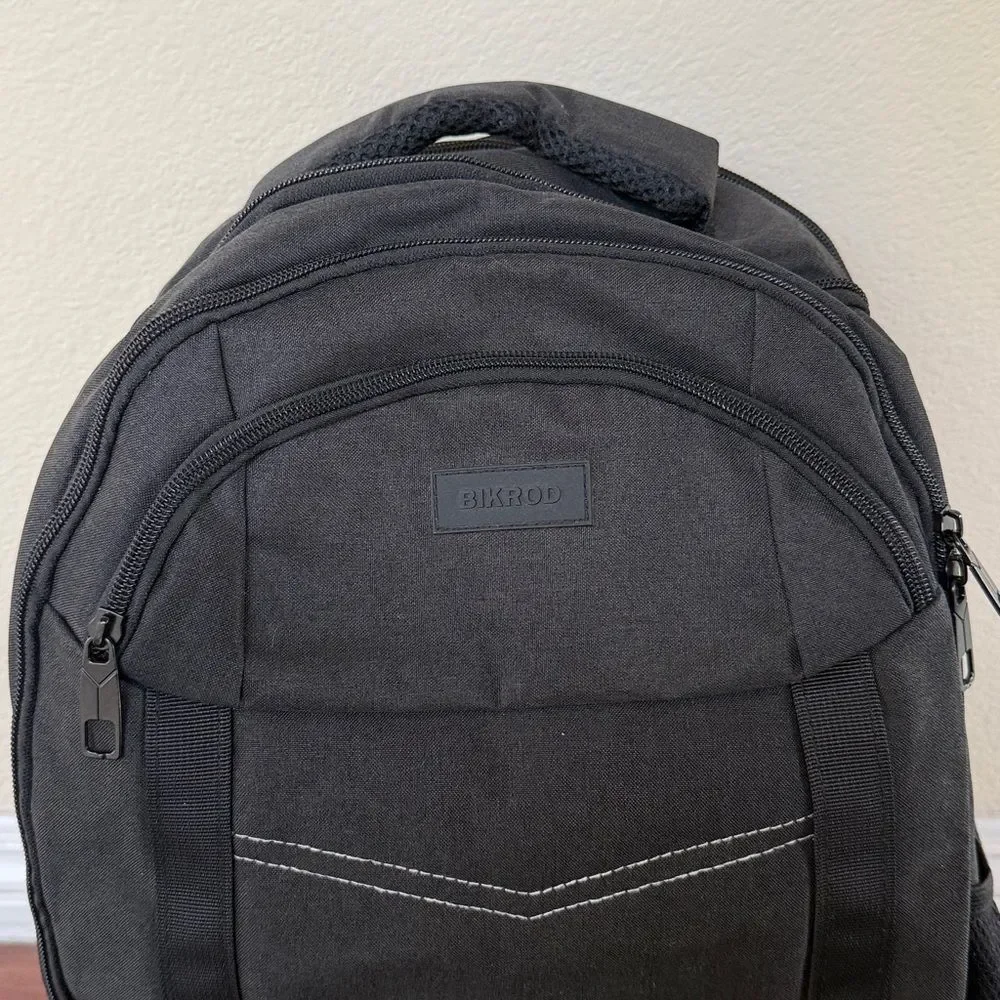 Bikrod Travel Backpack w USB Charging Port Fits 15.6 Inch Laptop Water Resistant